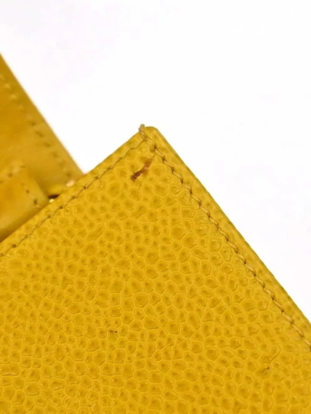 Chanel Yellow Calfskin Chain Shoulder Bag Pochette Phone Case